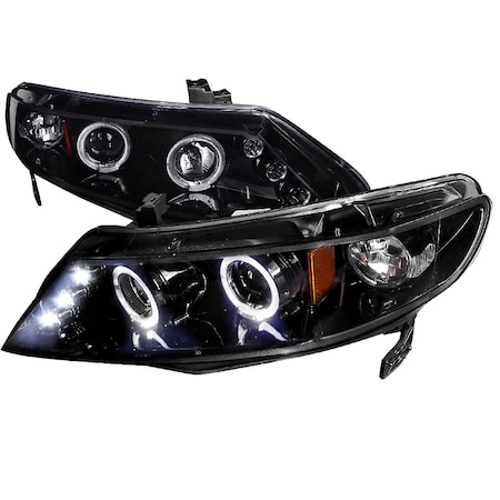 Spec-D Tuning 06-10 Honda Civic Projector Headlights 2LHP-CV064G-TM